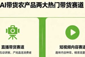 AI带货农产品两大热门带货赛道