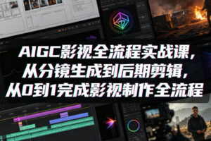 AIGC影视全流程实战课,从分镜生成到后期剪辑,从0到1完成影视制作全流程