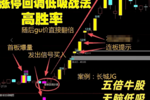 通达信〖首板回调抄底〗主副图/选股指标 精准狙击强势股黄金坑