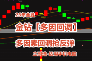 金钻指标【多因回调】多因素回调抢反弹｜主副选-适用手机电脑
