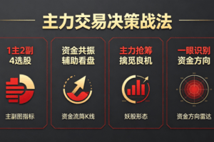 通达信【主力交易决策战法】1主2副4选股 资金共振辅助看盘 主力抢筹擒…