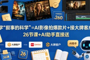 学《叙事的科学》=AI影像拍爆款片+接大牌客户?26节课+AI助手直接送【原创双语字幕】