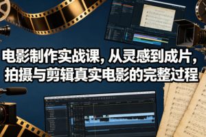 电影制作实战课，从灵感到成片，拍摄与剪辑真实电影的完整过程【原创双…