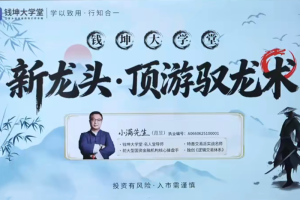 钱坤小满新龙头顶游驭龙术顶游操盘术拓维课 系统课+小班课+指标资料