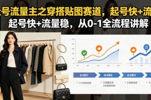 公众号流量主之穿搭贴图赛道,起号快+流量稳,从0-1全流程讲解