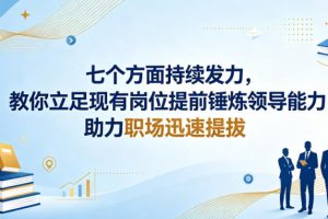 付费文章：七个方面持续发力，教你立足现有岗位提前锤炼领导能力，助力…