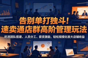 告别单打独斗！速卖通店群高阶管理玩法，吃透团队搭建、人员分工、薪资…