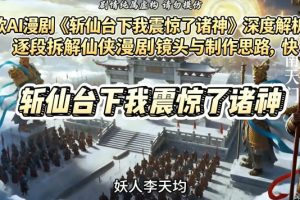 爆款AI漫剧《斩仙台下我震惊了诸神》深度解析课，逐段拆解仙侠漫剧镜头…