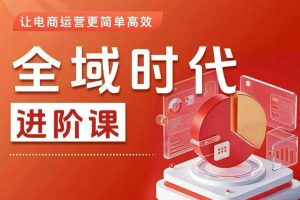 全域时代进阶课,更简单高效的全域投放实操,让电商运营更简单高效(更…