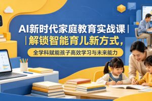 AI新时代家庭教育实战课｜解锁智能育儿新方式，全学科赋能孩子高效学习…