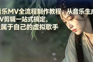 AI音乐MV全流程制作教程,从音乐生成到MV剪辑一站式搞定,打造属于自己…