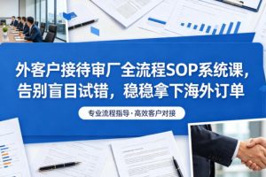 外贸客户接待审厂全流程SOP系统课，告别盲目试错，稳稳拿下海外订单