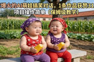 最近爆火的AI萌娃搞笑对话,1条作品获赞31W,项目操作简单(保姆级教学…