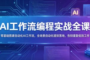 AI工作流编程实战全课，零基础搭建自动化AI工作流，全场景自动化提效落…