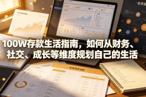 付费文章：100W存款生活指南，如何从财务、社交、成长等维度规划自己的…