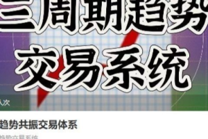 独家趋势共振交易体系，三周期趋势交易系统