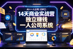 AI×一人公司（OPC）14天商业实战营，用AI帮你搭建一个属于你自己的、…