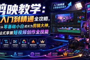 剪映教学:从入门到精通全攻略,带你从零基础小白成长为剪辑大神,一站…
