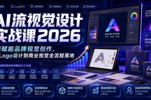 AI流视觉设计实战课2026：AI赋能品牌视觉创作，从Logo设计到商业视觉全…