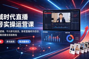 全域时代直播起号实操运营课｜账号底层逻辑、千川多元投流、新老直播间…