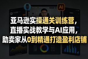 亚马逊实操通关训练营，直播实战教学与AI应用，助卖家从0到精通打造盈…