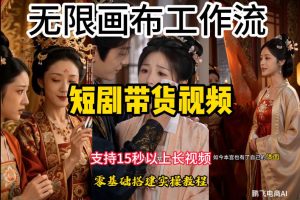 无限画布工作流制作短剧带货视频支持制作15秒以上视频,实操搭建教学,…