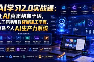 AI学习2.0实战课：让AI真正帮你干活，从工具使用到智能体工作流，打造…