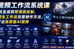 AI视频工作流系统课，从随机生成到导演级控制，掌握图生工作流完整制作…