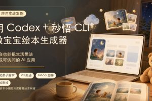 AI应用实战案例，用Codex+秒悟CLl做宝宝绘本生成器，小白也能把生活想…