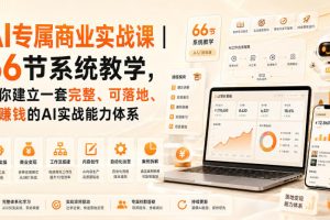 AI专属商业实战课｜66节系统教学，帮你建立一套完整、可落地、能賺钱的…
