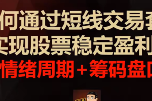 第二阶段：如何通过筹码盘口套利，实现股票稳定盈利？（李滔筹码结构课…