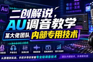 二创解说AU调音教学,某大佬团队内部专用技术