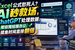 Excel公式愁死人?AI秒救场,ChatGPT处理数据,帮你甩枯燥办公,摸鱼时…