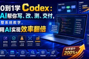 从0到1学Codex：让AI帮你写、改、测、交付，完整系统教学，利用AI实现…