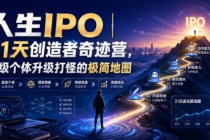 人生IPO︱21天创造者奇迹营，超级个体升级打怪的极简地图
