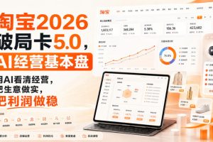 智篆商业-淘宝2026破局卡5.0，AI经营基本盘，用AI看清经营，把生意做实…