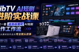 LibTV AI短剧进阶实战课，搭建一套成熟标准化AI短剧制作工作流，带你从…
