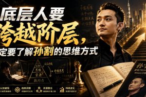 付费文章：底层人要跨越阶层，一定要了解孙割的思维方式