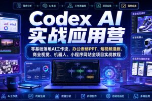 Codex AI实战应用营｜零基础落地AI工作流，办公表格PPT、短视频漫剧、…