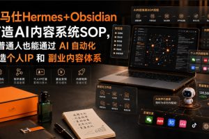 爱马仕Hermes+Obsidian打造AI内容系统SOP，让普通人也能通过 AI 自动化…