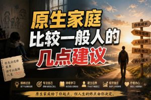付费文章：给原生家庭比较一般人的几点建议