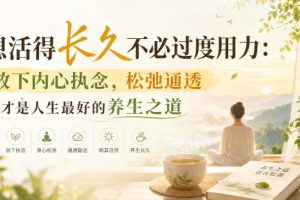 付费文章：想活得长久不必过度用力：放下内心执念，松弛通透才是人生最…