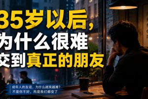 付费文章:35岁以后,为什么很难交到真正的朋友