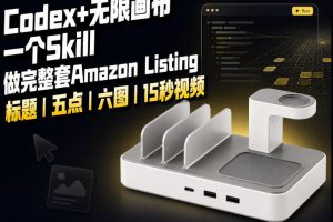 我用一个Codex Skill做完Amazon Listing:标题、五点、六图和视频全流…
