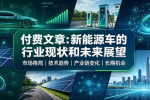 付费文章:新能原车的行业现状和未来展望