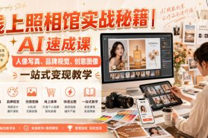 线上照相馆实战秘籍|AI速成课,人像写真、品牌视觉、创意图像一站式变…