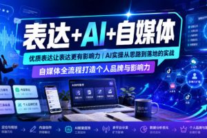 表达+AI+自媒体，优质表达让表达更有影响力|AI实操从思路到落地的实战…