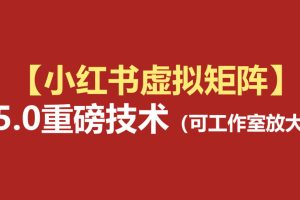 小红书虚拟矩阵5.0（无水印版本）：AI原创虚拟品+4带1自动化AI发笔记+…