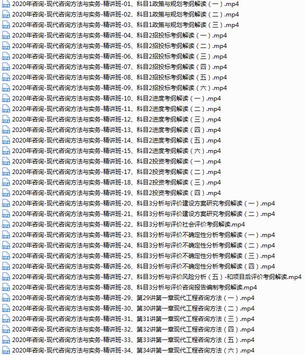 2020注册咨询工程师考证现代咨询方法与实务精讲班视频课程