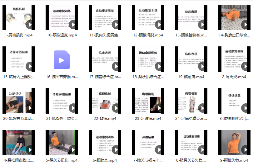 苟文强《24种疼痛康复训练营》